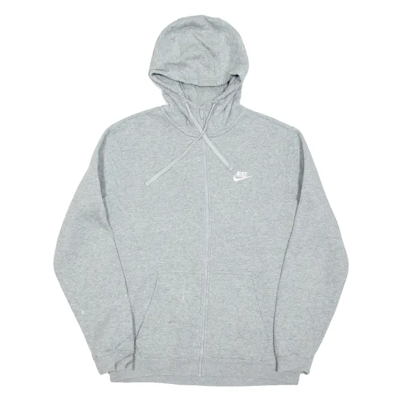 NIKE Mens Grey Hoodie Full Zip M