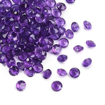 Faceted Natural Amethyst Cabochons
