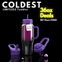 COLDEST 36oz Tumbler |  100% Spill Proof Tumbler with Straw (3 Lids) - Stainless Steel Insulated Leakproof Tumblers for Women...