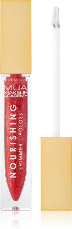 MUA Makeup Academy Virtual Glow nourishing lip gloss for una Bright shine color Metaversal Coral 6.5 ml