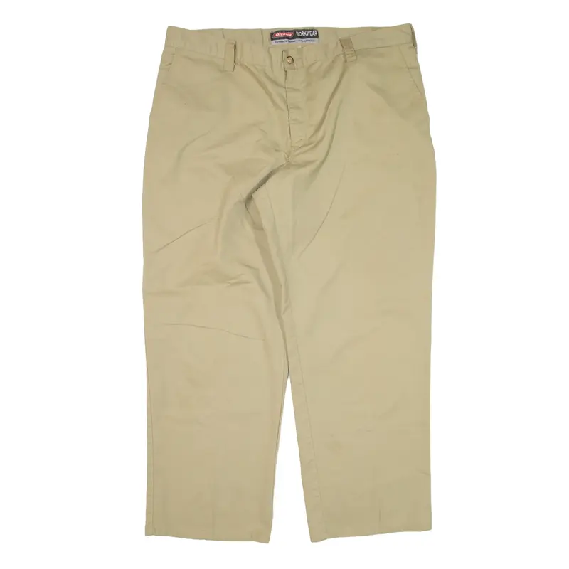 DICKIES Workwear Trousers Beige Regular Straight Mens W40 L30