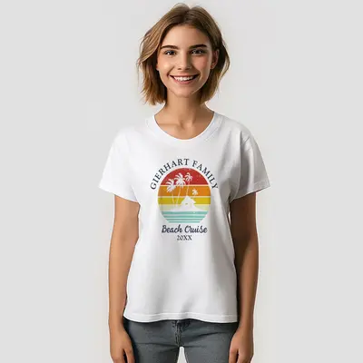 Beach Cruise Retro Family Reunion Vacation T-Shirt