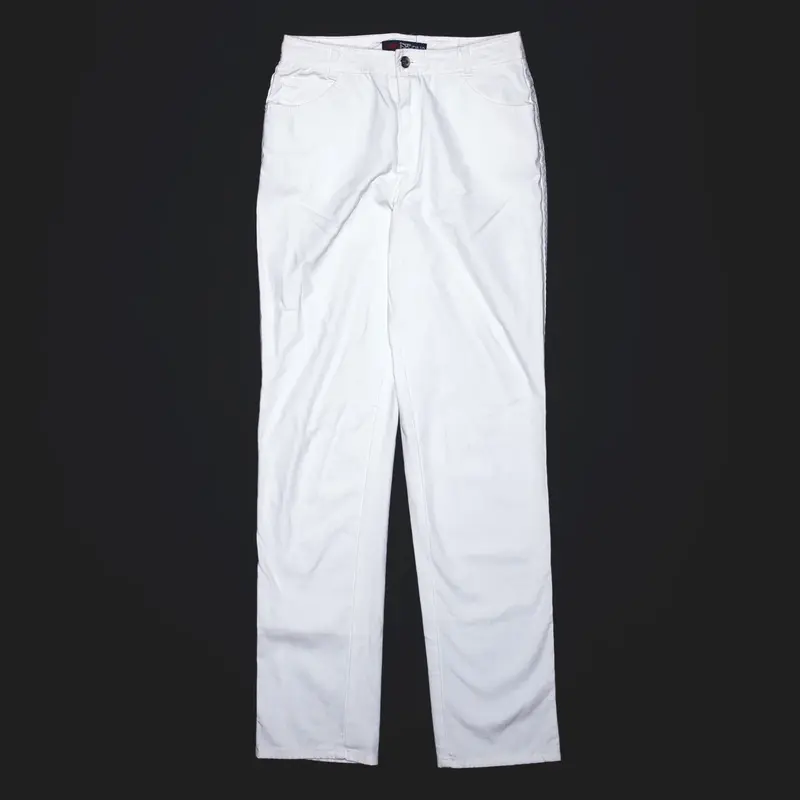 MAD JEANS White Slim Straight Trousers Womens W26 L31