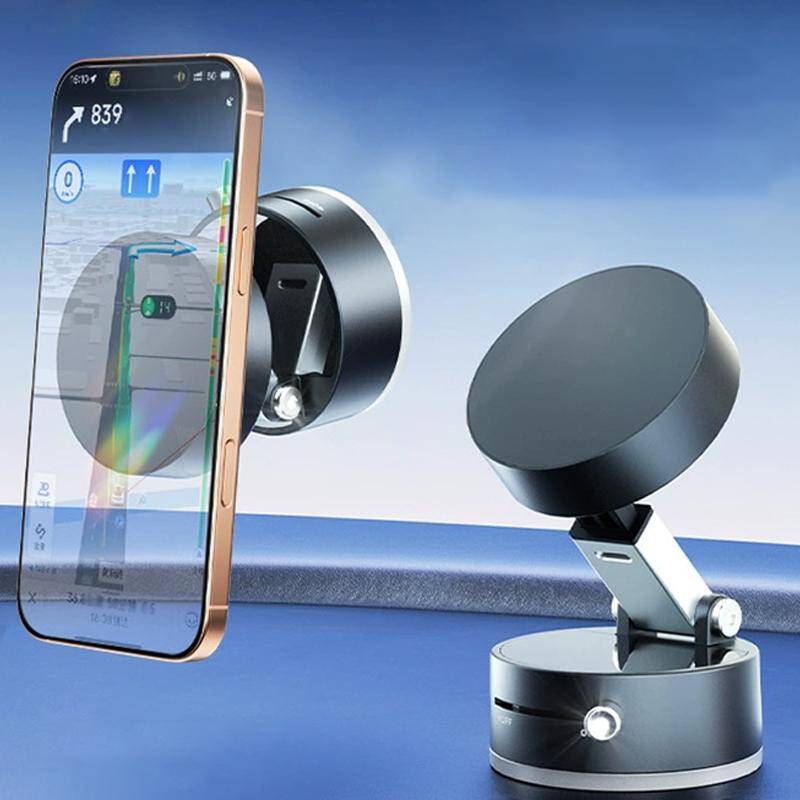 Vacuum Magnetic Phone Stand. Foldable And Retractable, Strongmagnet, Portable, Multi-Scene Useeasy To Use, Zero Bubbles,