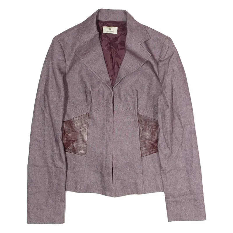 AIGNER Womens Blazer Jacket Purple UK 8