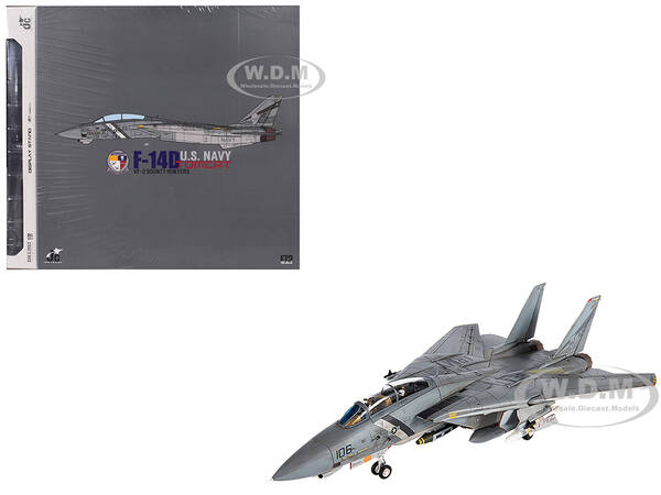 Grumman F-14D Tomcat Fighter Aircraft VF-2 Bounty Hunters NE106 (2002) United States Navy 1/72 Diecast Model by JC Wings