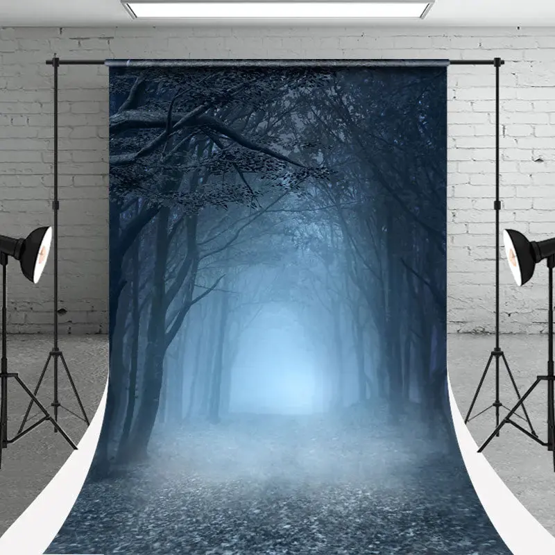 Dim Forest Smog Halloween Photoshoot Sweep Backdrop - Aperturee