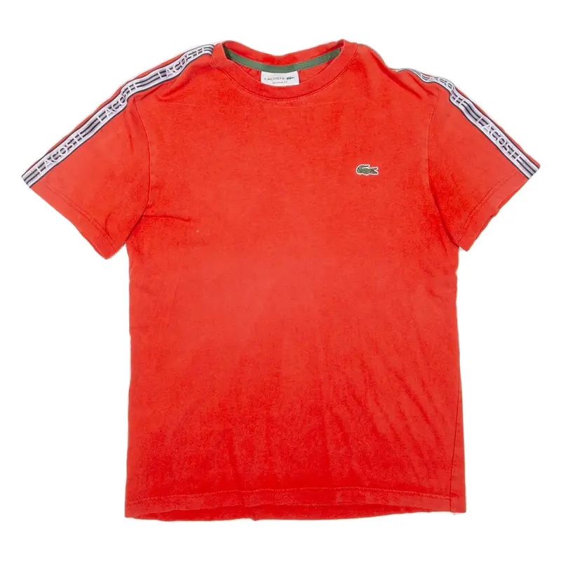 LACOSTE Mens T-Shirt Orange XS