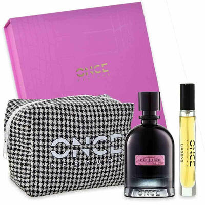 Set Regalo Once: Profumo Once - Lipsense Edpi 100 Ml + Viaggio 10 Ml + Pochette
