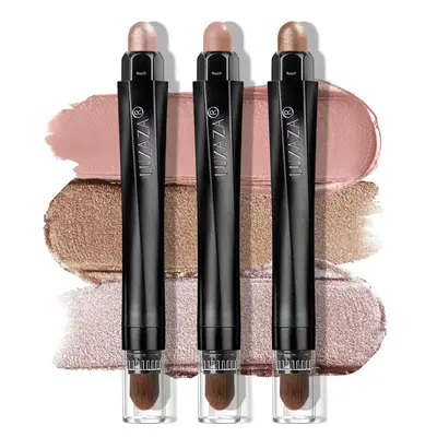 【HOT】LUXAZA 3Pcs Creamy Eyeshadow Stick Makeup Set Cosmetic Waterproof Shimmer