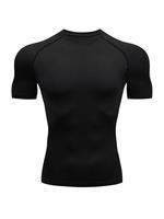 Men's Round Neck Sports Tee, Summer Clothes Tight Quick Drying Breathable Crew Neck Short Sleeve Swimming T-shirt for Gym Wor...