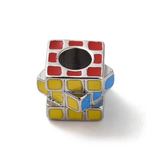 304 Stainless Steel Enamel European Beads