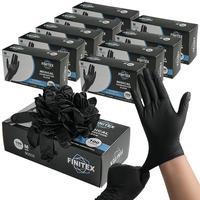 FINITEX 6Mil Nitrile Gloves, Black Disposable Powder-Free Latex-Free Hospital Medical Exam Cleaning Gloves for Kitchen Househ...