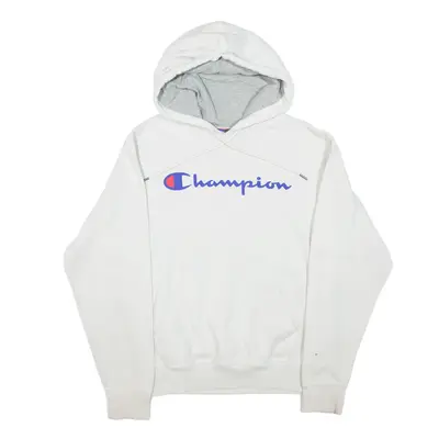 CHAMPION Hoodie White Pullover Mens S