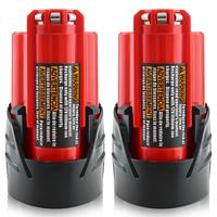 2-Packs 3.0Ah 48-11-2430 Compatible with Milwaukee 12V  Battery Lithium Ion 48-11-2420 48-11-2425 48-11-2401 48-11-2402 48-11...