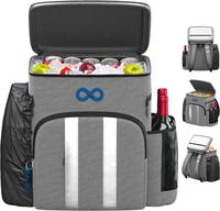 Insulated Backpack Cooler, 54 Can Soft Cooler with Leakproof Liner, Large Capacity Cooler Bag for Beach, Picnic, Camping, Tra...