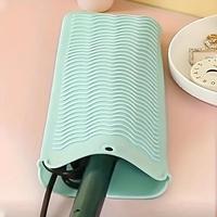 Silicone Heat Insulation Pad, Heat Resistant Silicone Mat Pouch for Flat Iron, Hot Hair Tools,  Hair Straightener Soft Protec...