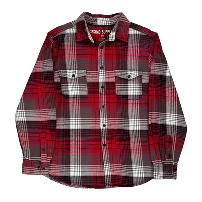 Mossimo Supply Checked Flannel Shirt - Large Red Cotton