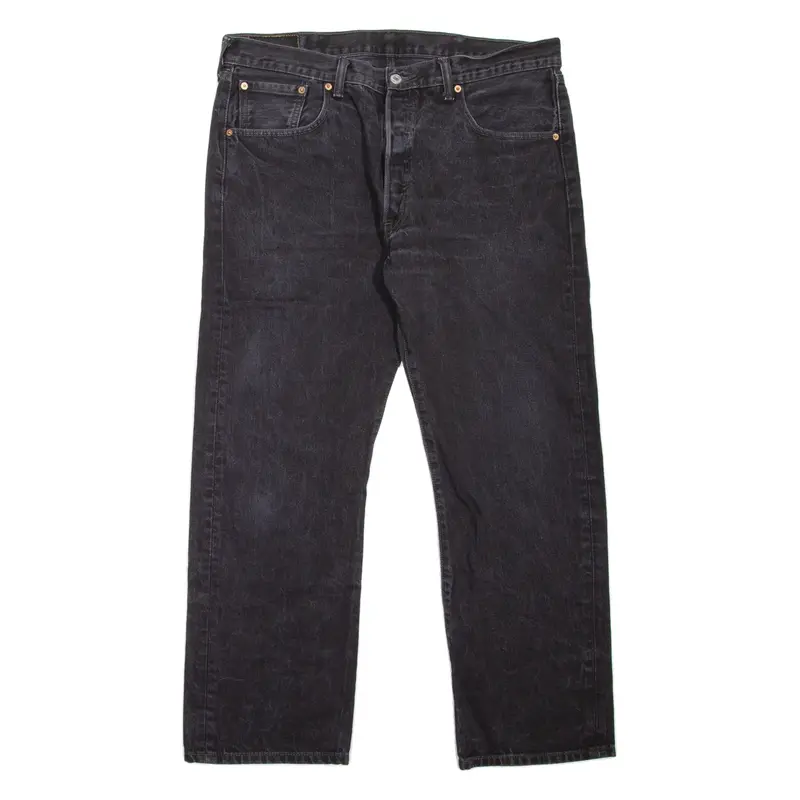 LEVI'S 501 Jeans Mens Black Regular Straight W38 L30
