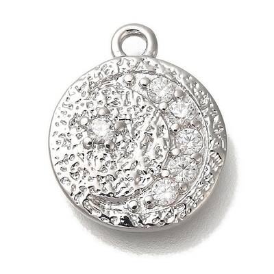 Brass Micro Pave Cubic Zirconia Pendants