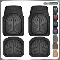 CAR PASS Heavy Duty Rubber Car Mats, Deep Dish Car Floor Mats All Weather, Trim to Fit for Sedans SUVs Trucks, Waterproof Ant...