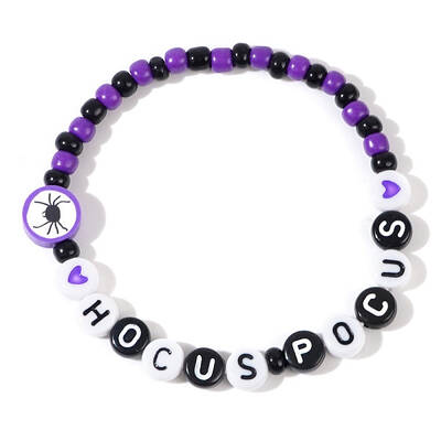 Halloween Acrylic Beads Stretch Bracelets for Women Men