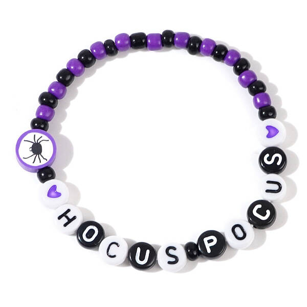 Halloween Acrylic Beads Stretch Bracelets for Women Men