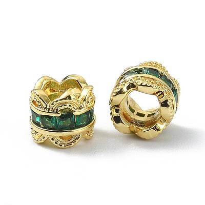 Brass Rhinestone European Beads