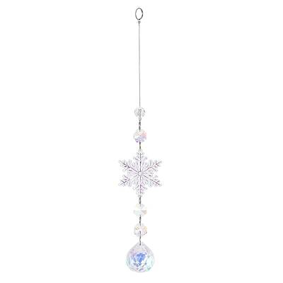 AB Color Glass Snowflake Pendant Decorations