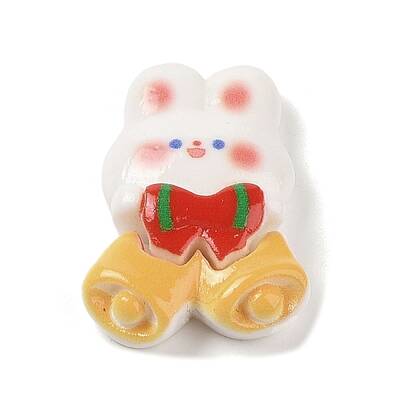 Christmas Rabbit Theme Opaque Resin Decoden Cabochons