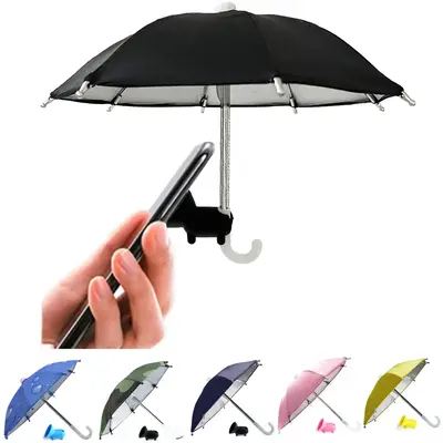 UV Protection Phone Umbrella for Sun,Universal Adjustable Piggy Suction Cup Phone Stand Umbrella for Phone,Stand Sun Visor,Su...