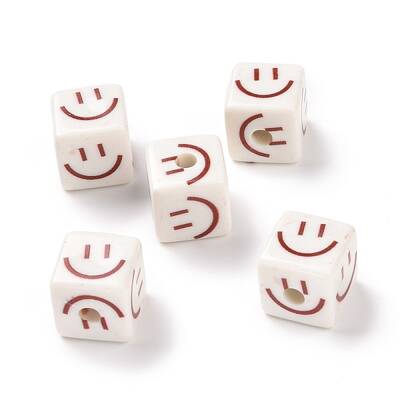 Opaque Printed Acrylic Beads