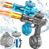 Automatic Electric Water Gun with Muzzle Flash,Powerful Squirt Guns Pistol for Adults Kids, Auto Water Blaster Pistol Outdoor...