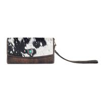 Angelstone Tri Fold Hairon and Leather Wallet