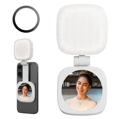 【FallDealsForYou】SmallRig 3-in-1 Magnetic Selfie Light for iphone17 Pro/MAX, Phone Light with a Mirror, Instant Attachmen...