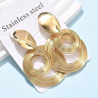 304 Stainless Steel Dangle Stud Earrings