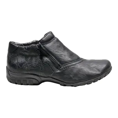 RIEKER Ankle Boots Black Leather Womens UK 7