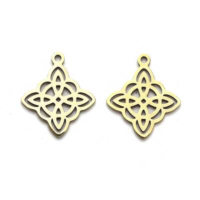 201 Stainless Steel Rhombus Pendants