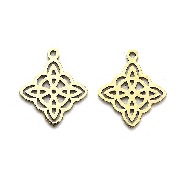 201 Stainless Steel Rhombus Pendants