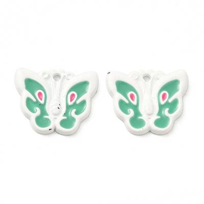 Spray Painted Alloy Enamel Pendants