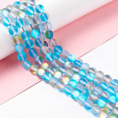 Synthetic Moonstone Beads Strands