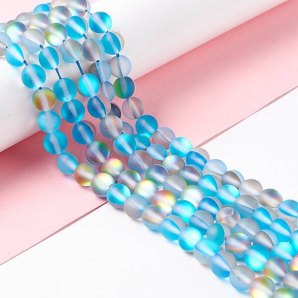 Synthetic Moonstone Beads Strands