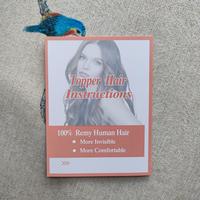 【Don't buy - Free gift-bangs service card】A card with instructions for cleaning, caring for and wearing the bangs, made o...