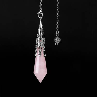 Natural Rose Quartz Dowsing Pendulum Big Pendants