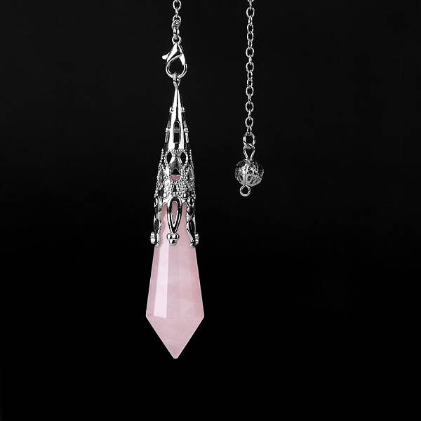 Natural Rose Quartz Dowsing Pendulum Big Pendants