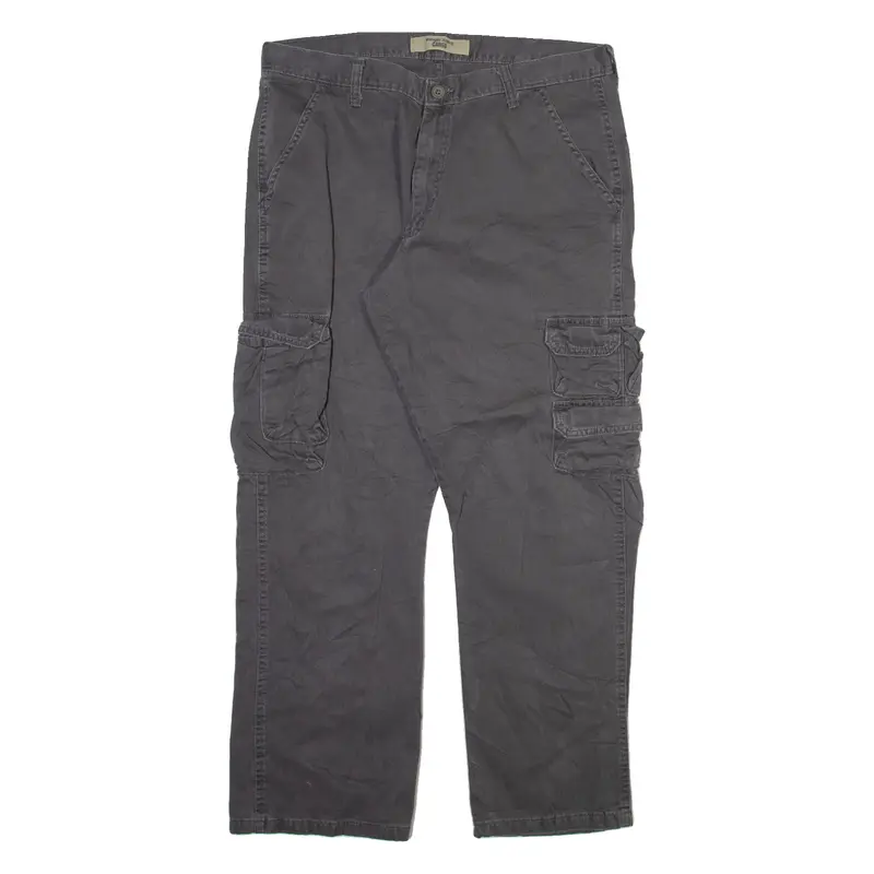 WRANGLER Cargo Mens Trousers Grey Relaxed Straight W36 L30