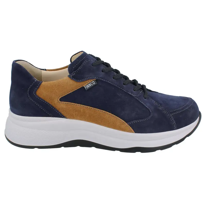 Finn Comfort Piccadilly Leather Men's Lace Up Shoes - Indigo Miel - Size:US 8.5 Men