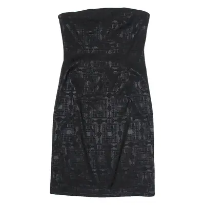 ELLE Womens Slip Dress Black Sleeveless Short L