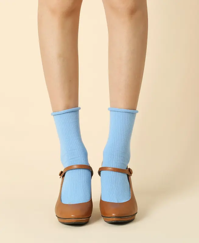 Women's Cotton Socks Weekend - Babyblue