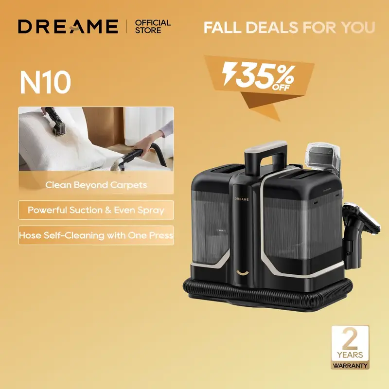 DREAME N10 Portable Carpet & Upholstery Cleaner, Spot Cleaner for Pets, Powerful Suction Stain Remover for Carpet, Area Rugs,...